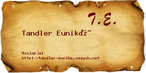 Tandler Euniké névjegykártya